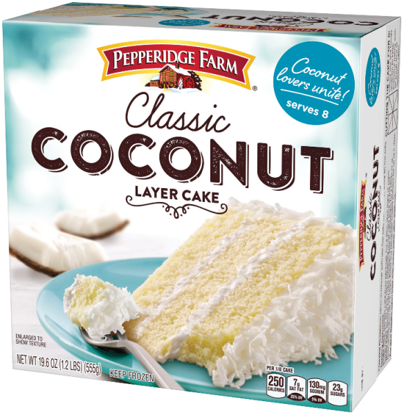Frozen Coconut Layer Cake - [Dev] Pepperidge Farm